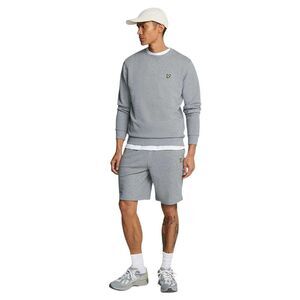 Lyle & Scott Mens Fleece Embroidered Logo Shorts / Gray